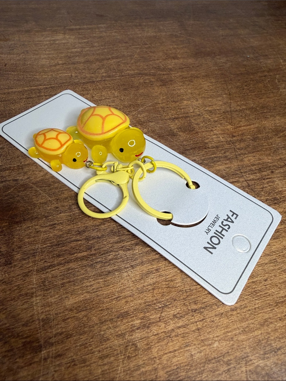 Yellow Turtle Keychain Bag Charm Duo
